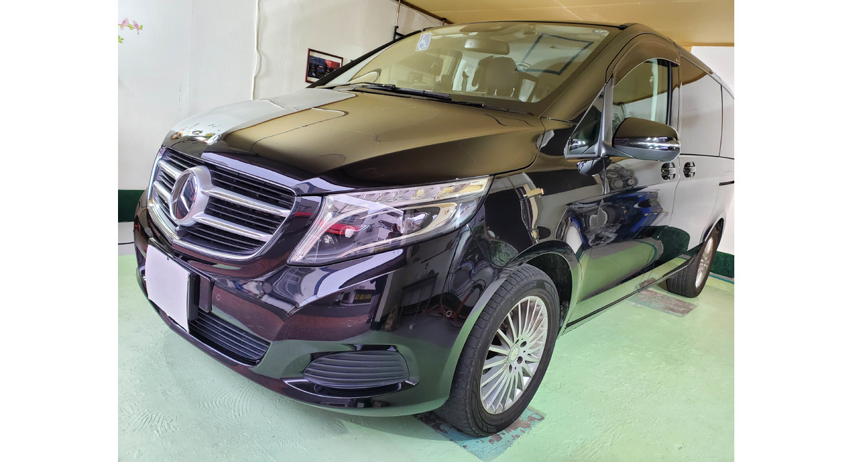 ベンツV220ｄにガラスコーティング
