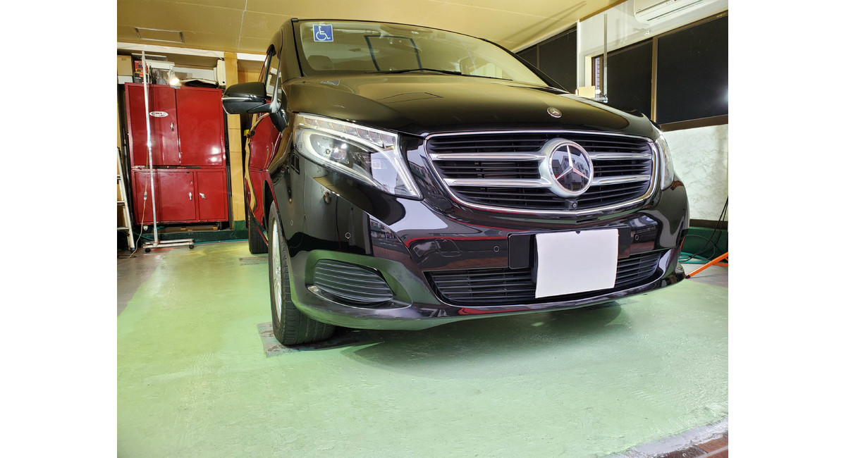 ベンツV220ｄにガラスコーティング
